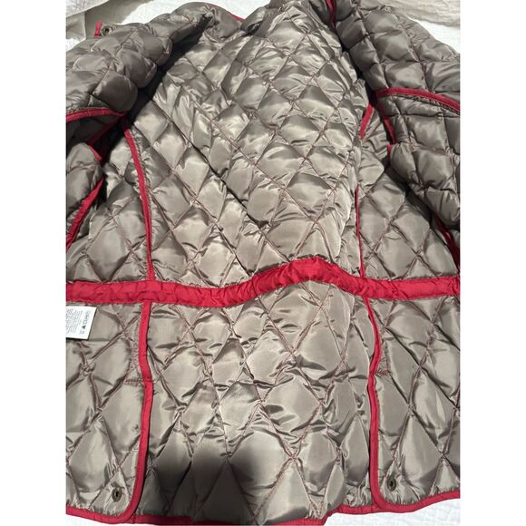 Eddie Bauer Red quilted puffer Goose Down Jacket - Picture 2 of 13